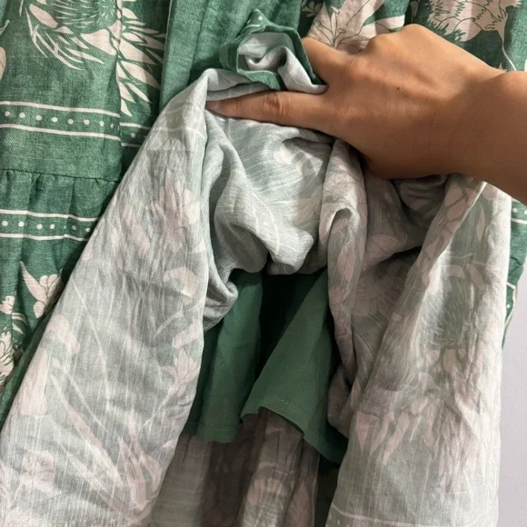 Entro Green and White Floral Maxi Dress Size Small - Picture 9 of 11